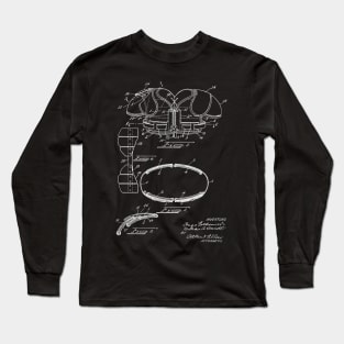 football protective harness Vintage Patent Hand Drawing Long Sleeve T-Shirt